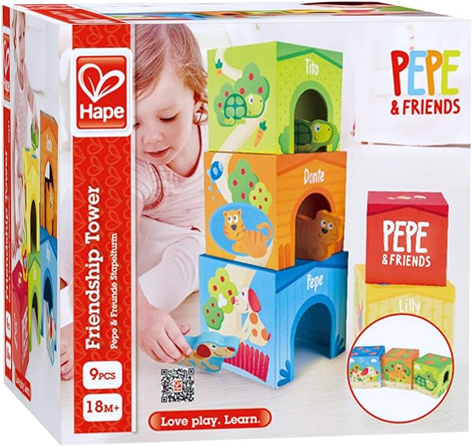 Cubos apilables con figuras de animales