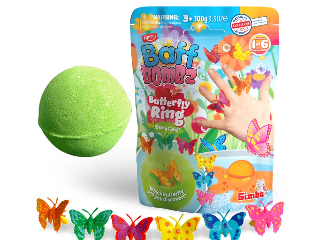 Bomba de baño sopresa anillo mariposa
